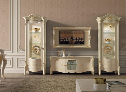 Classic Display case Showcases Luxury Wardrobe Wood Italian Style Furniture Glass new