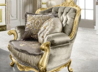 Armchair Relax Fabric Lounge Club Upholstery Design Couch Sofa Seater Luxury Gold new