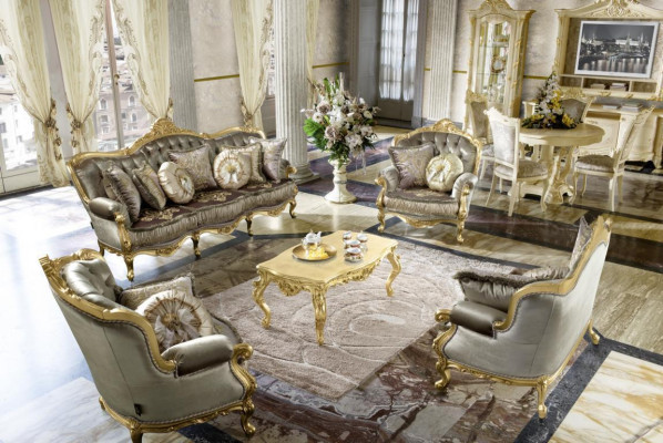 Armchair Relax Fabric Lounge Club Upholstery Design Couch Sofa Seater Luxury Gold new