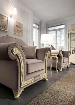 Armchair 1 Seater Living room Relax Design Furniture Italian Furnishings Italy