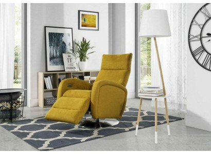 Armchair Lounge Designer Chair Upholstery Sofa 1 Seater Relax Swivel TV Fabric