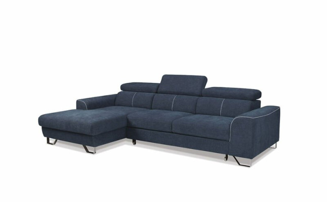 Stylish, very soft, ultra comfortable corner sofa in fashionable and luxurious upholstery