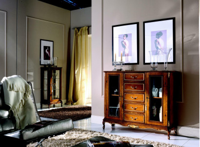 Sideboard Wardrobe Glass Display case Chest of drawers Cabinets Baroque Style Furniture Wood