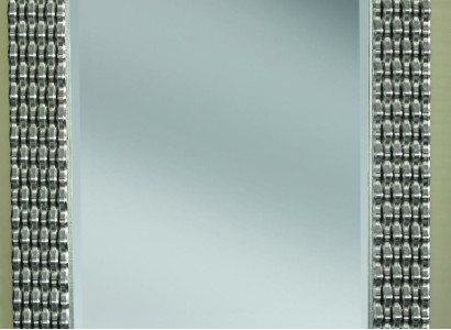 Classic r Wall mirror Wood Mirror Furniture Baroque Glass Frame Wall Silver 82x108