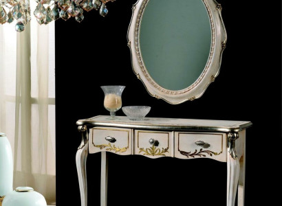 Furniture Baroque Luxury Console table wall table Table White Classic r Wood 106 cm
