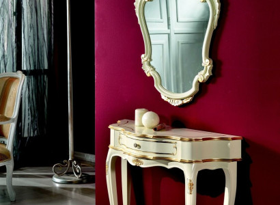 Furniture Style Baroque Luxury Console table Mirror Wood Italian Tables