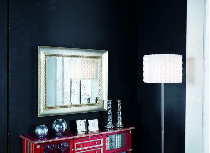 Classic r Wall mirror Wooden Frame Mirror Luxury Furniture Silver Hanging Glass Frame Wall