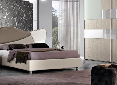Furniture Modern Luxury Beds new Bed Textile 2x Bedside table 3 pcs. Bedroom set