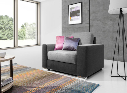 Design Relax Club Armchair Lounge Chair TV Upholstery Couch Fabric 1 Seater Sofa