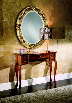 Italian Furniture 2-piece Suite Secretary with Spiege Wood Real wood Baroque style