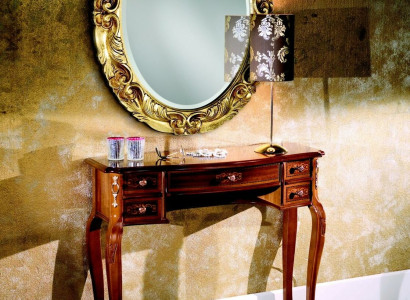Italian Furniture 2-piece Suite Secretary with Spiege Wood Real wood Baroque style