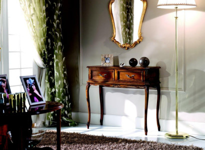 Luxury Wood Italian Furniture 2-piece Set Furniture Style Baroque Console table with mirror new