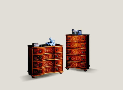 Italian Wood Furniture Design Luxury Chest of drawers Wardrobe 4 Drawers Brown