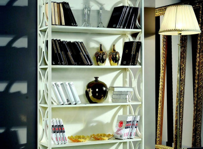Design Luxury Books Shelves White Classic n Style Wardrobe Wood Italian