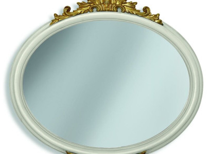 Round Mirror Wall mirror Floorboards Living room Bathroom Wood Glass design Decoration SP7240
