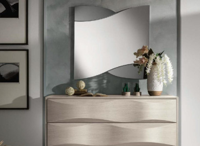 Set Chest of drawers with Mirror Chests of drawers Console Group Wood Cabinet Bedroom Modern