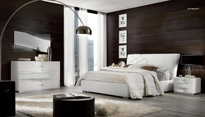 Bed Bed frame e Bed frame Beds Double Luxury Double bed White Modern Design