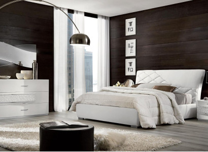 Bed Bed frame e Bed frame Beds Double Luxury Double bed White Modern Design