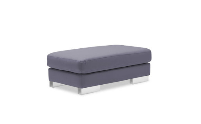 XXL Club Footstool Club Lounge Stool Pufa Leather Ottoman Designer Textile