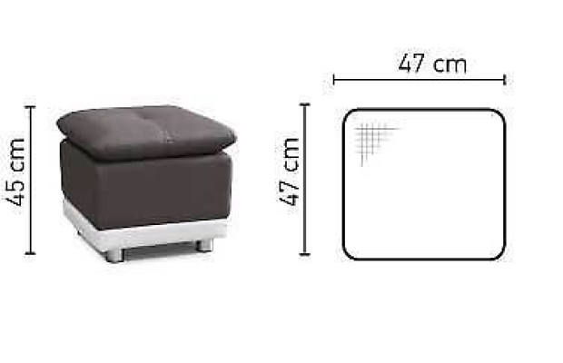 XXL Footstool Stool Leather Textile Ottoman Designer Pufa Ottoman