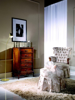 Design Furniture Style Baroque Chest of drawers Wardrobe Brown Wood Italian Furniture new