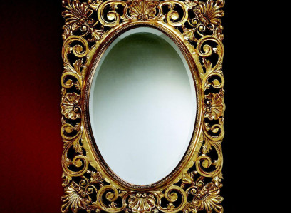 Mirror wooden frame Wall mirror Classic r Design Baroque Rococo Wood Frame xxl