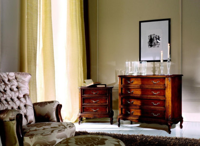 Design Furniture Style Baroque Small Chest of drawers Brown Luxury Wood Italian