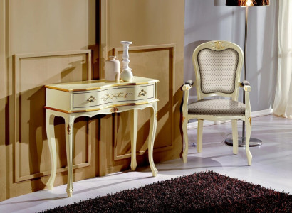 Chic Designer Luxury Baroque Armchair Italian Wood Chair Living room Furniture