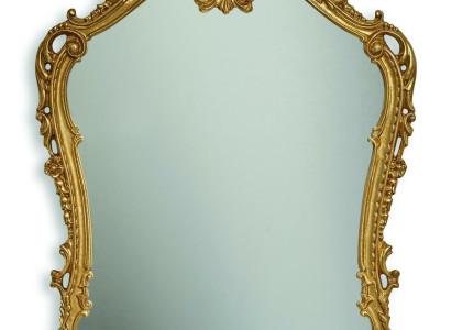 Mirror Wall mirror Baroque Rococo Floorboards Living room Bathroom Wood Glass Design SP7560