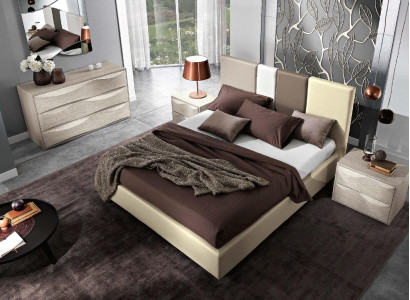 Bed Double bed Bed frame e bed frame Beds Double Luxury Wood Design Leather