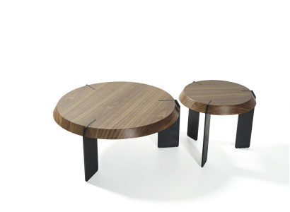 Coffee table Side table Designer Table Round Brown Living room table new