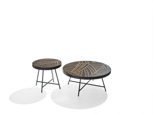 Design side coffee tables coffee table round tables black luxury 2 pieces