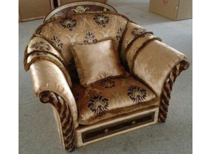 Antique Style Baroque Rococo Sofa Noble Luxury Couche Upholstery new 1 Seater Armchair new