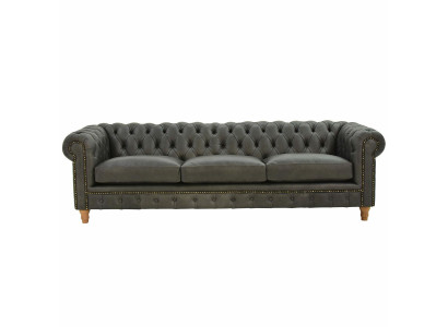 Design Leather Sofa Couch - Chesterfield Upholstery Three Seater 240cm new