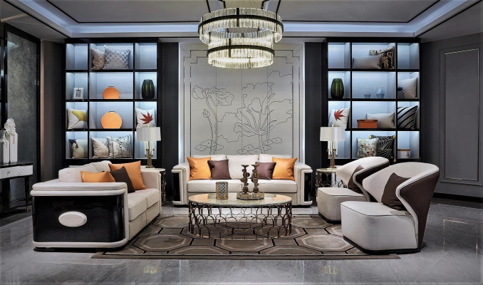 exclusive leather couch set 3+2 timeless elegance for your living room