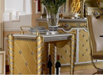 Trolley kitchen serving trolley side table on wheels Baroque Rococo Classic r
