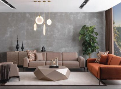 Italian Style Furniture Furnishings Sofa set 431 Seat Sideboard Table 6pcs