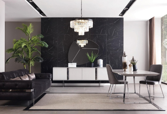 Complete Set Dining table 4x Chairs Dining room Set Ess Group Table Tables 5pcs