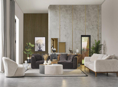 Sofa set 431 Seater Coffee table Living room Designer Group 4-piece