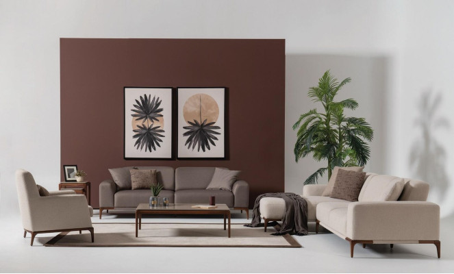 Living room sofa couch three seater design luxury couches furniture brown