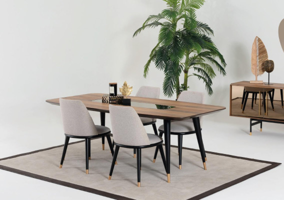 Designer Mega Comfort abler beige dining room chair in a modern style