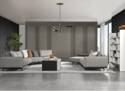 Corner sofa Sofa Couch Textile Living landscape Luxury Furniture U-shape Coffee table