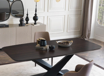 Dining room Wood Tables Dining set Set Chair Group new 4x Design 5tlg
