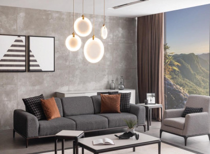 Living room Sofa set 4 Seater Coffee table 2x Side tables Luxury sofa