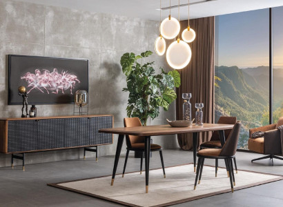 Group Essganitur Dining table 4x Chairs Sideboard Furniture Es Dining room