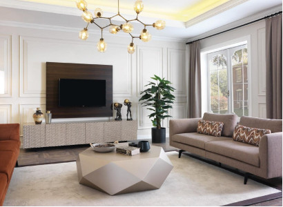 Luxury TV Wardrobe TV Stand Sideboard Coffee Table TV Wall 3 Pieces
