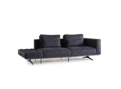Design Sofa set 3 Seater Textile Couch Upholstery Sofa Couches Black