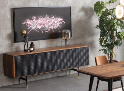 Living room sideboard brown luxury style modern wood sideboard loft 228cm