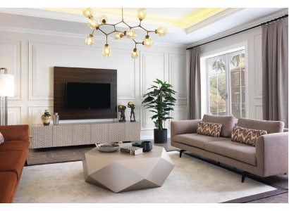 Living room Coffee table Table Design Furniture Luxury Furnishings Sofa beige