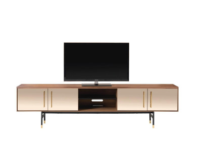 Lowboard TV-cabinet Shelf Sideboard brown TV-cabinet Design Luxury Wood Furniture 260cm